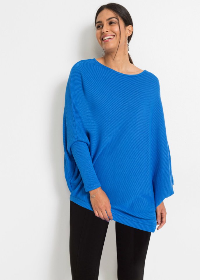 Oversize-Pullover mit asymmetrischem Saum