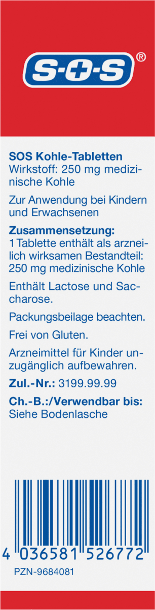 Kohletabletten bei Durchfallerkrankungen, 30 St
