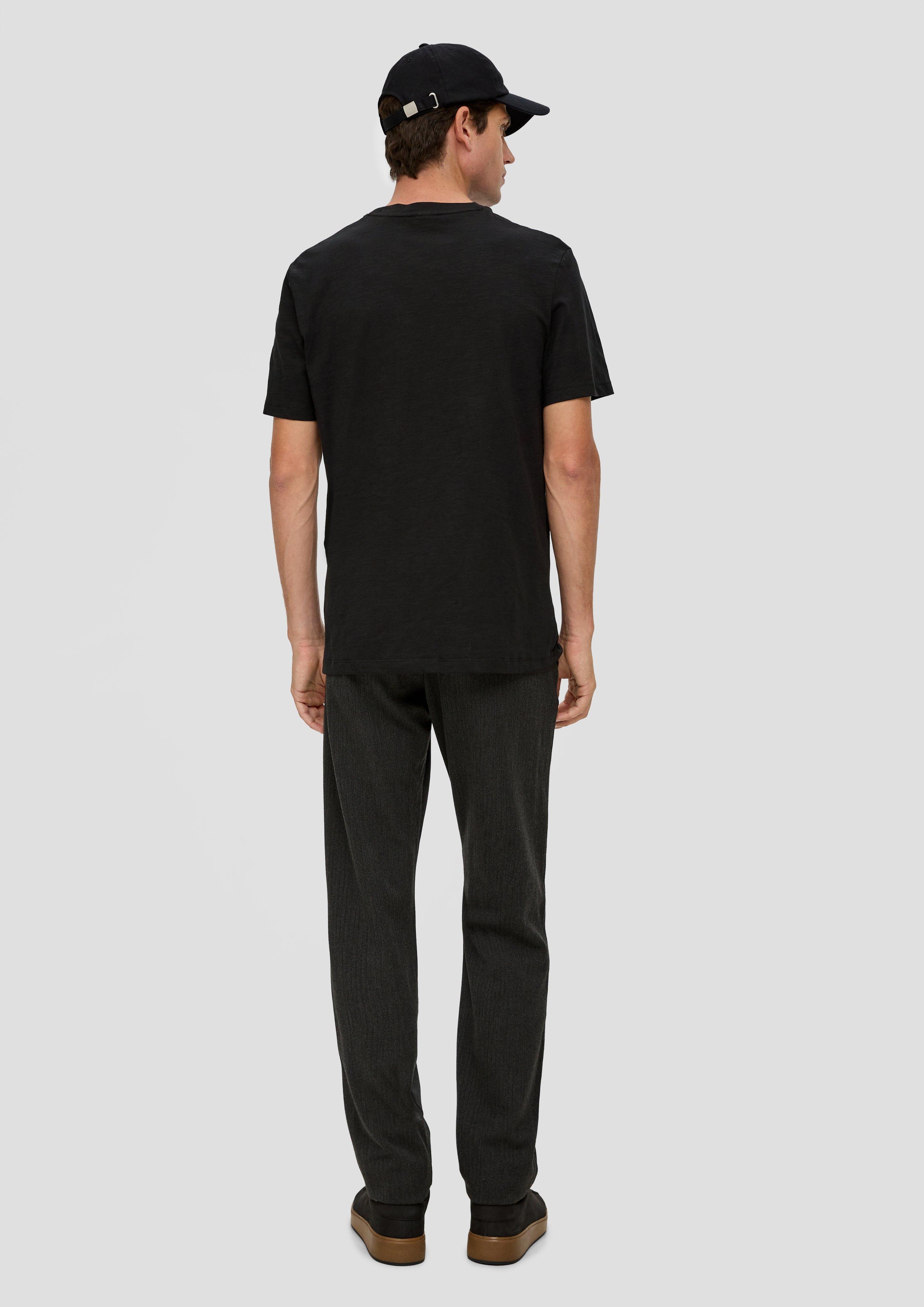 Baumwollshirt mit Flammgarnstruktur  2135743-99D1
