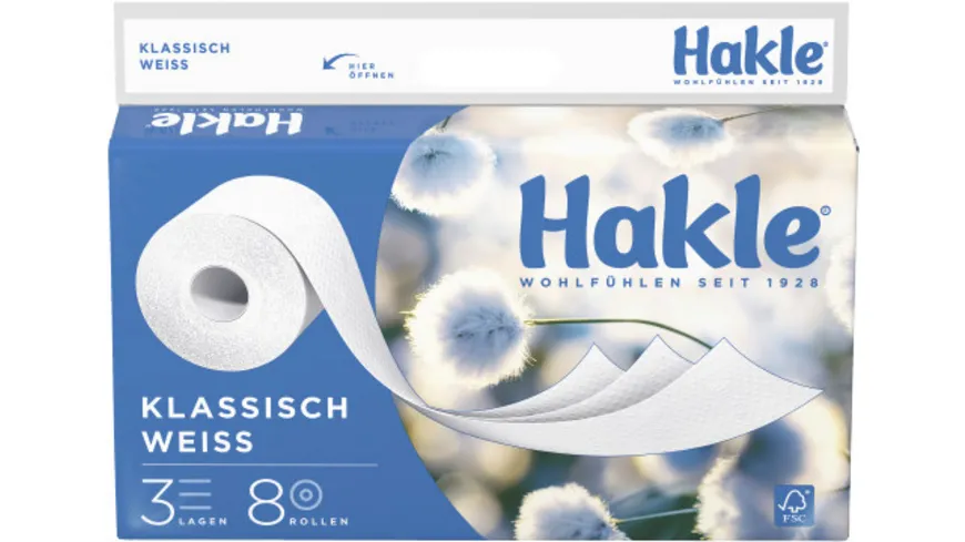 Hakle Toilettenpapier Klassisch Weiß