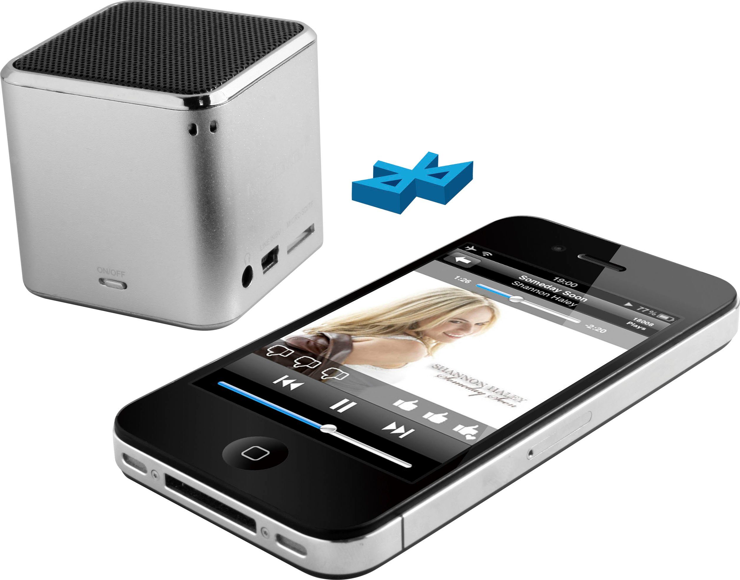 Technaxx BT-X2 Lautsprechersystem (Bluetooth, Mini Musicman Wireless Soundstation)