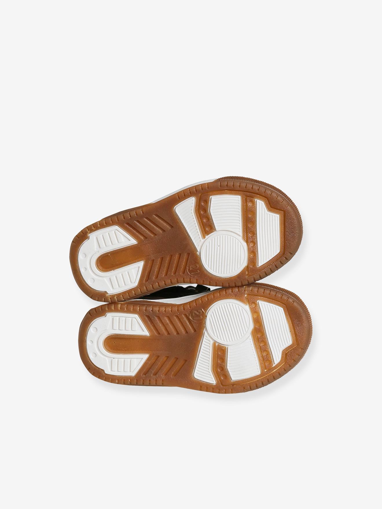 Bottines bébé garçon lacets + glissière chocolat