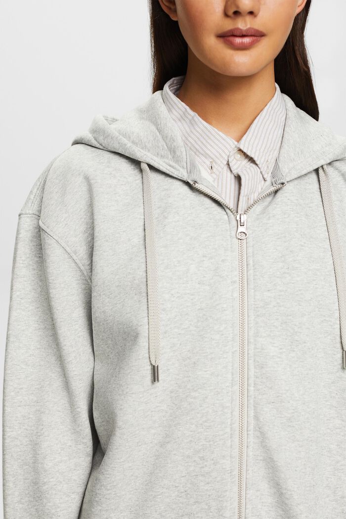 Recycelt: Oversize Hoodie mit Reißverschluss