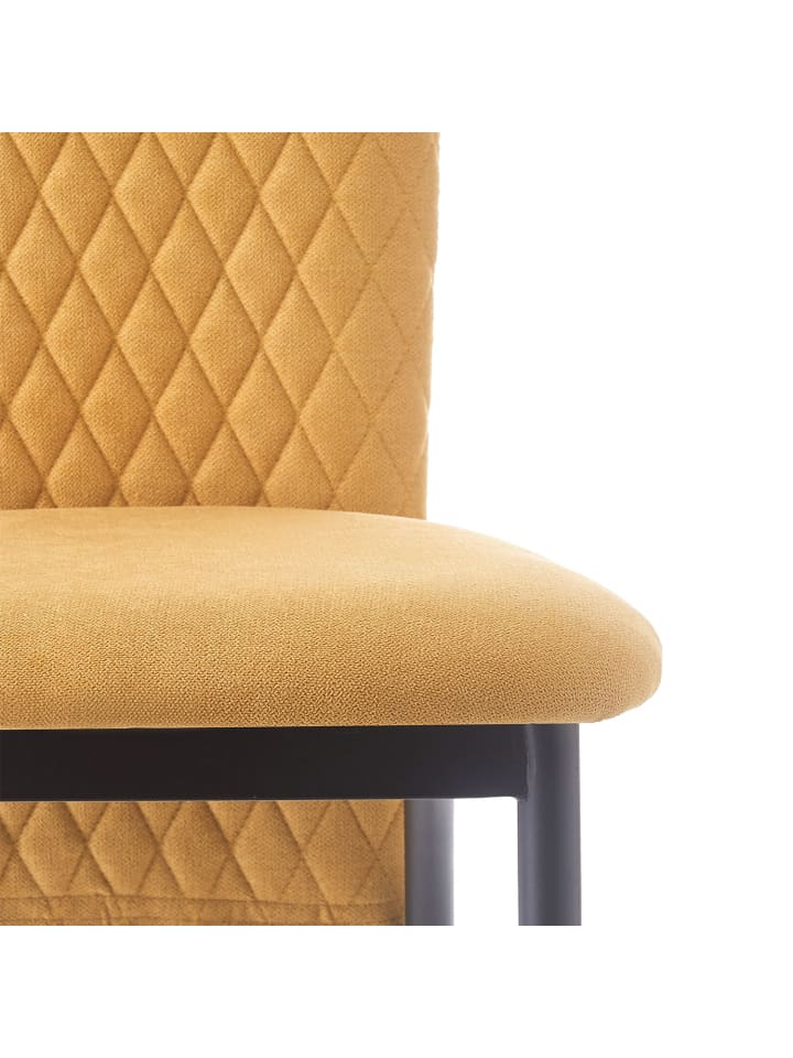 B&D Home Esszimmerstuhl THADDÄUS in Gelb - (B)46 x (H)94 x (T)58 cm günstig kaufen