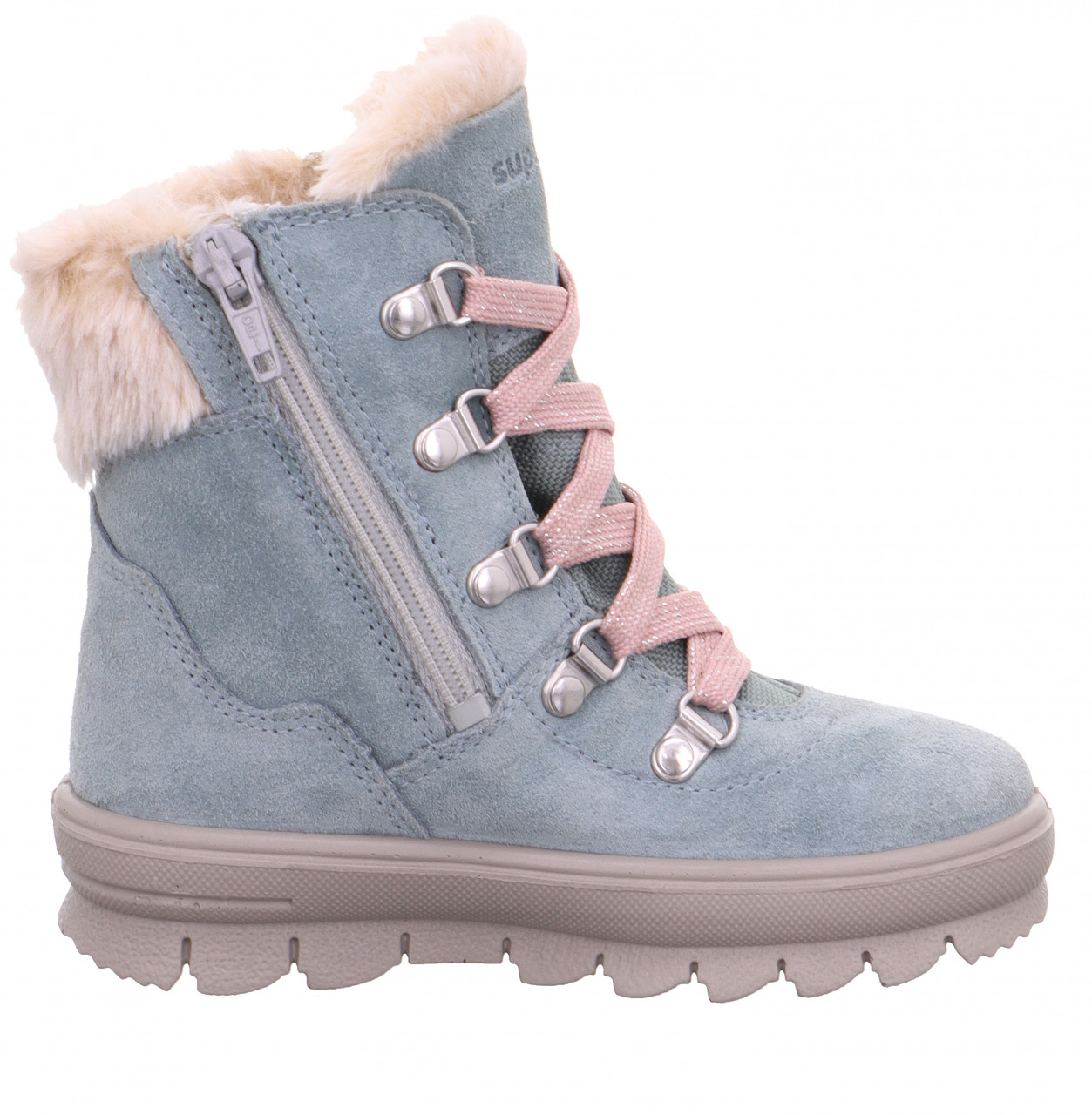 FLAVIA - Hellgrün/Rosa Boots mit Reißverschluss