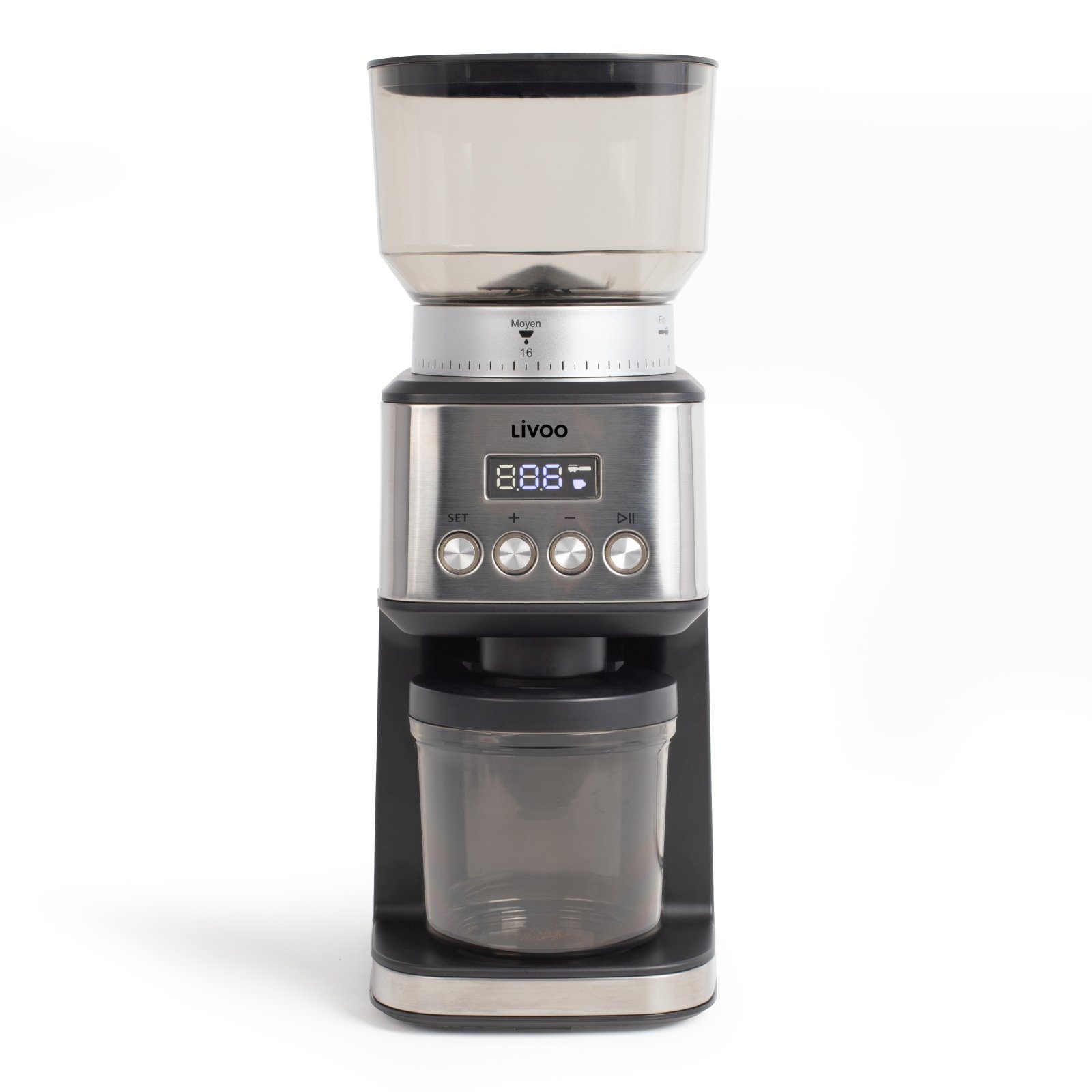 LIVOO Kaffeemühle LIVOO Kaffeemühle elektrisch mit Mahlwerk Kapazität 10 Tassen 180