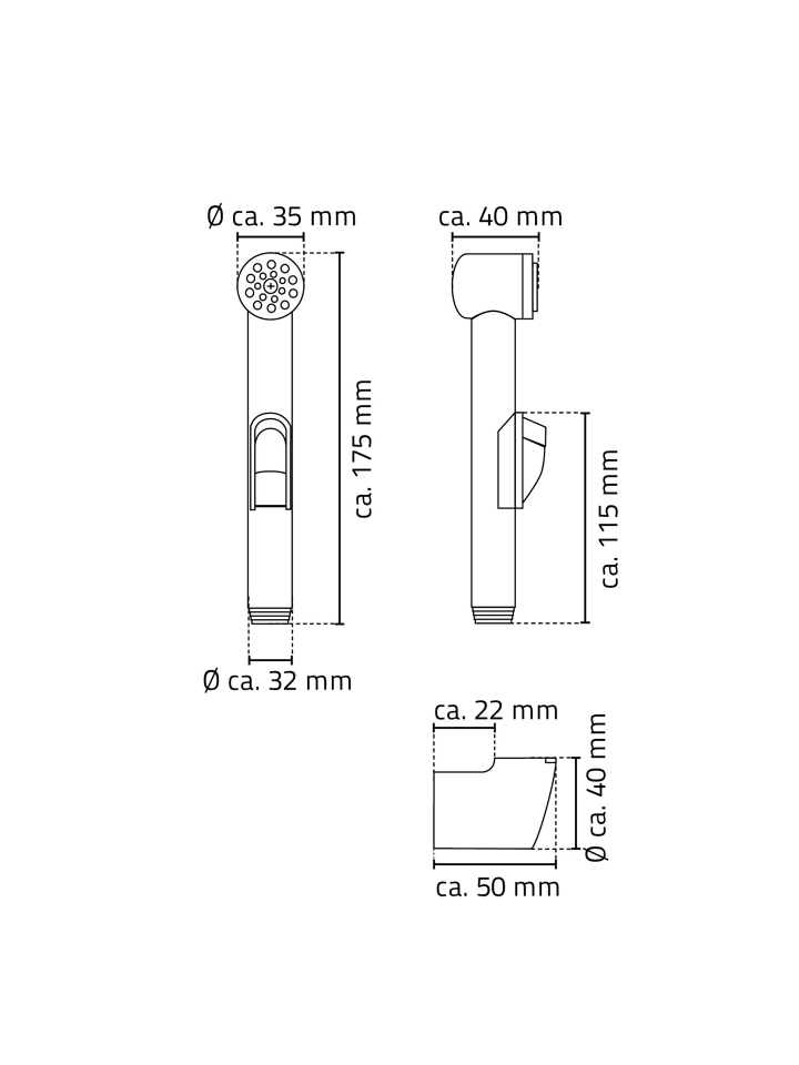 RIDDER Brausekopf Santa Cruz mit Wandhalterung und Start-Stop weiß günstig kaufen onesize