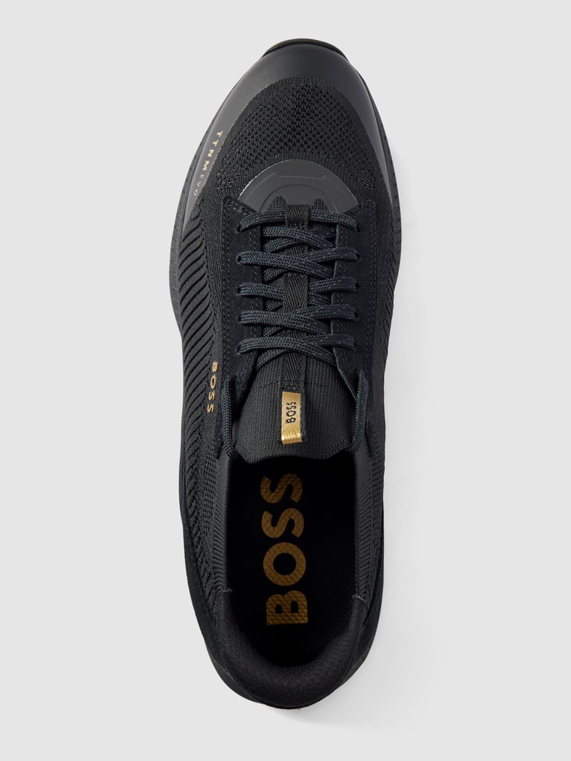 Sneaker mit Label-Details Modell 'EVO' in schwarz