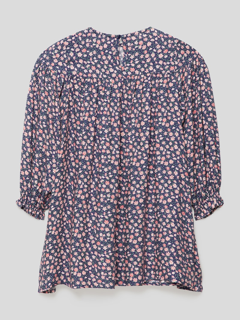 Kleid mit floralem Allover-Muster Modell 'DRESS MARTINA' in marineblau