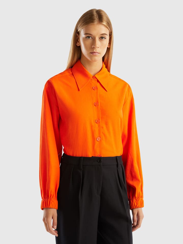 Benetton Hemd in Orange günstig kaufen