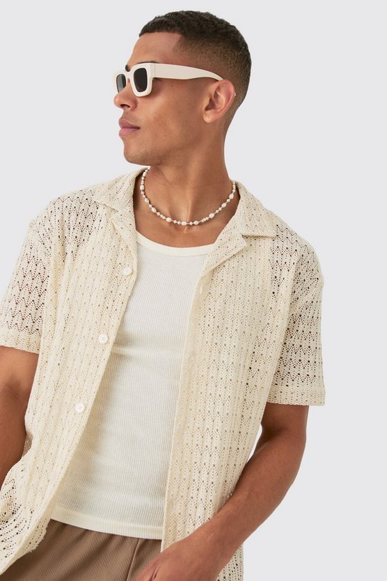 Oversize Strick-Hemd