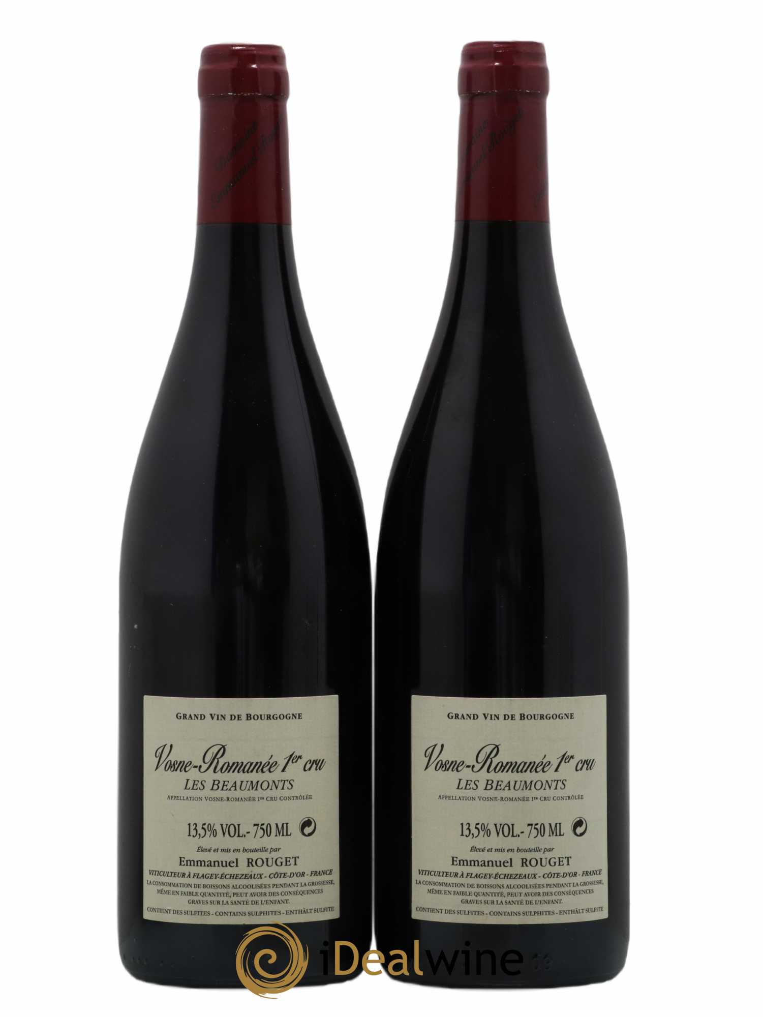 Vosne-Romanée 1er Cru Les Beaumonts Emmanuel Rouget  2014 - Lot de 2 Bouteilles