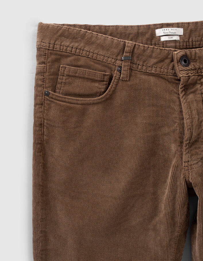 Pantalon SLIM cappuccino en velours Homme