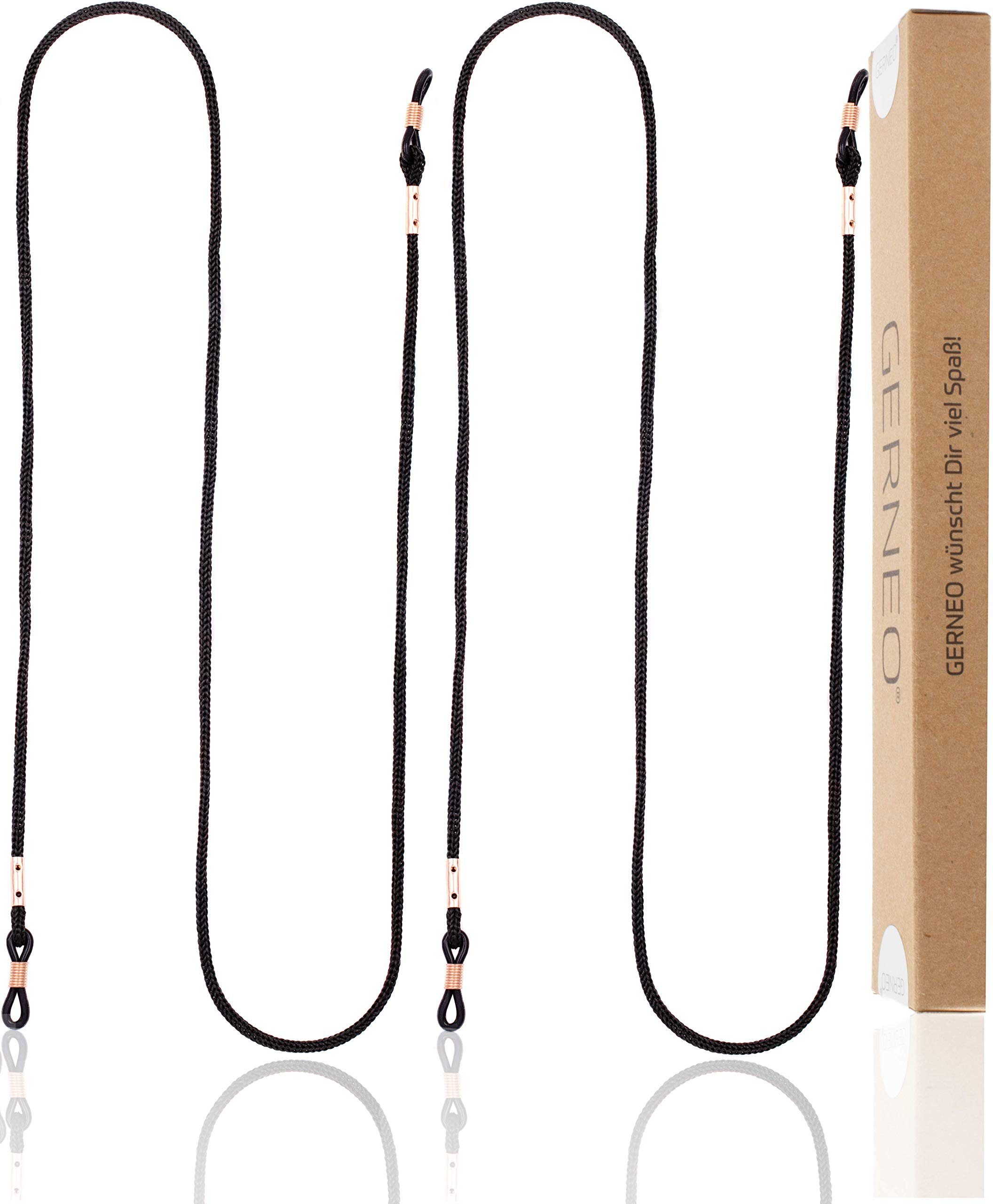 GERNEO Brillenband GERNEO® - Paris – hochwertiges Brillenband aus Stoff, Unisex Brillenkordel für Sonnenbrillen & Lesebrillen – Kupfer Halter