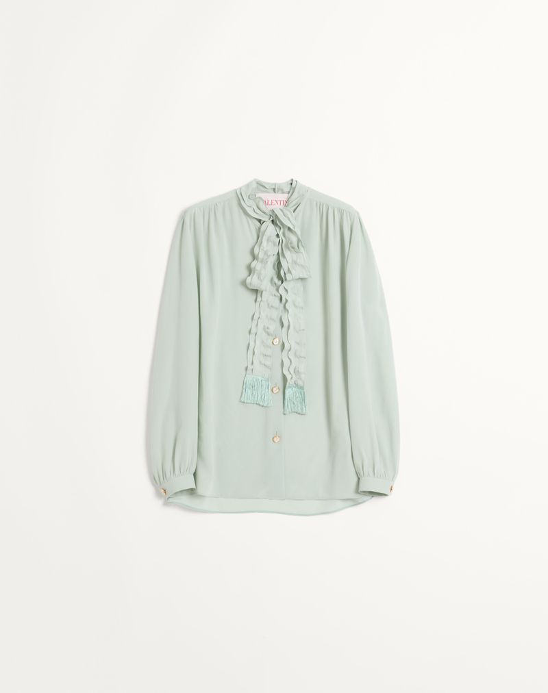 Camisa de crepe de chine