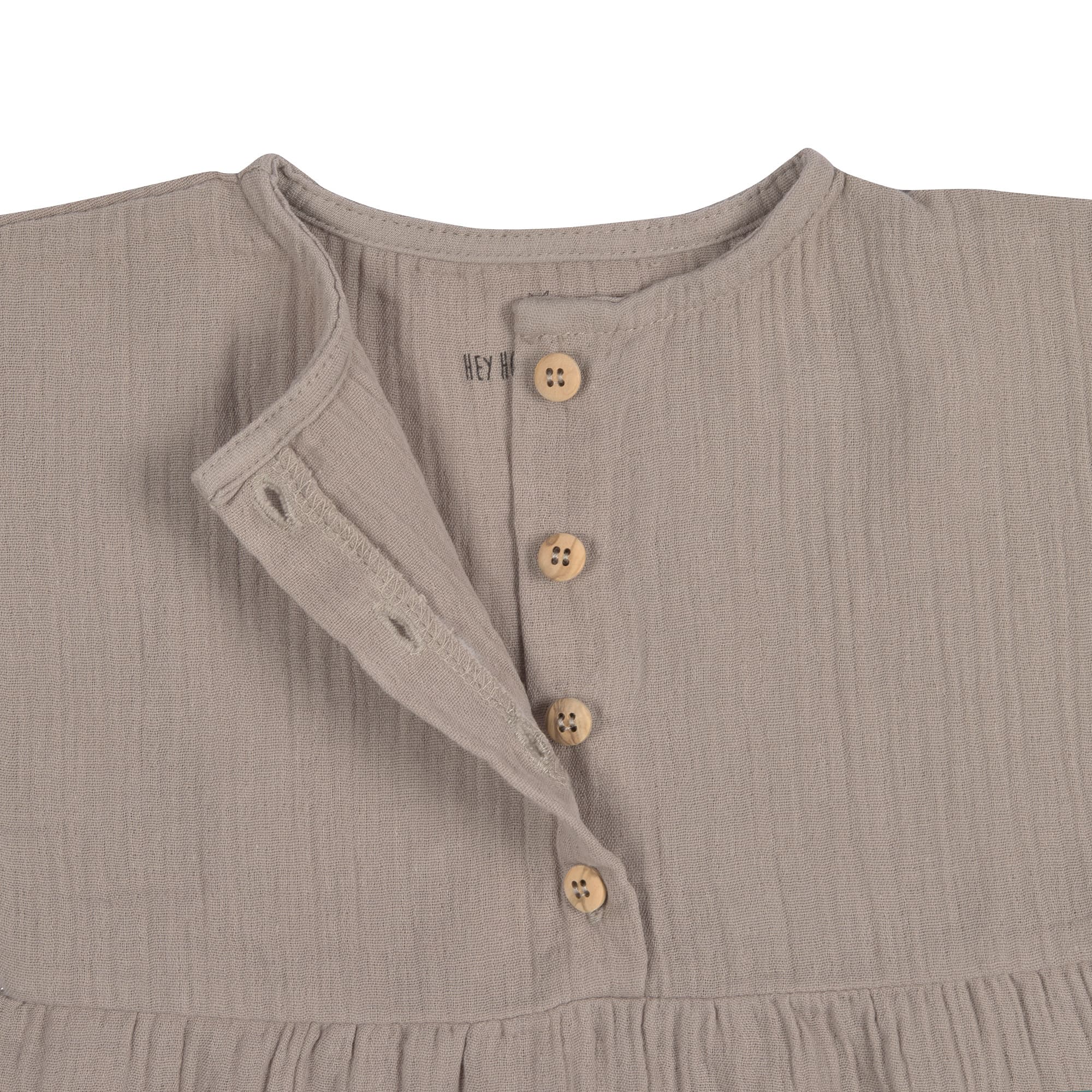 Kinderkleid - Bio Baumwolle, Taupe, Grau