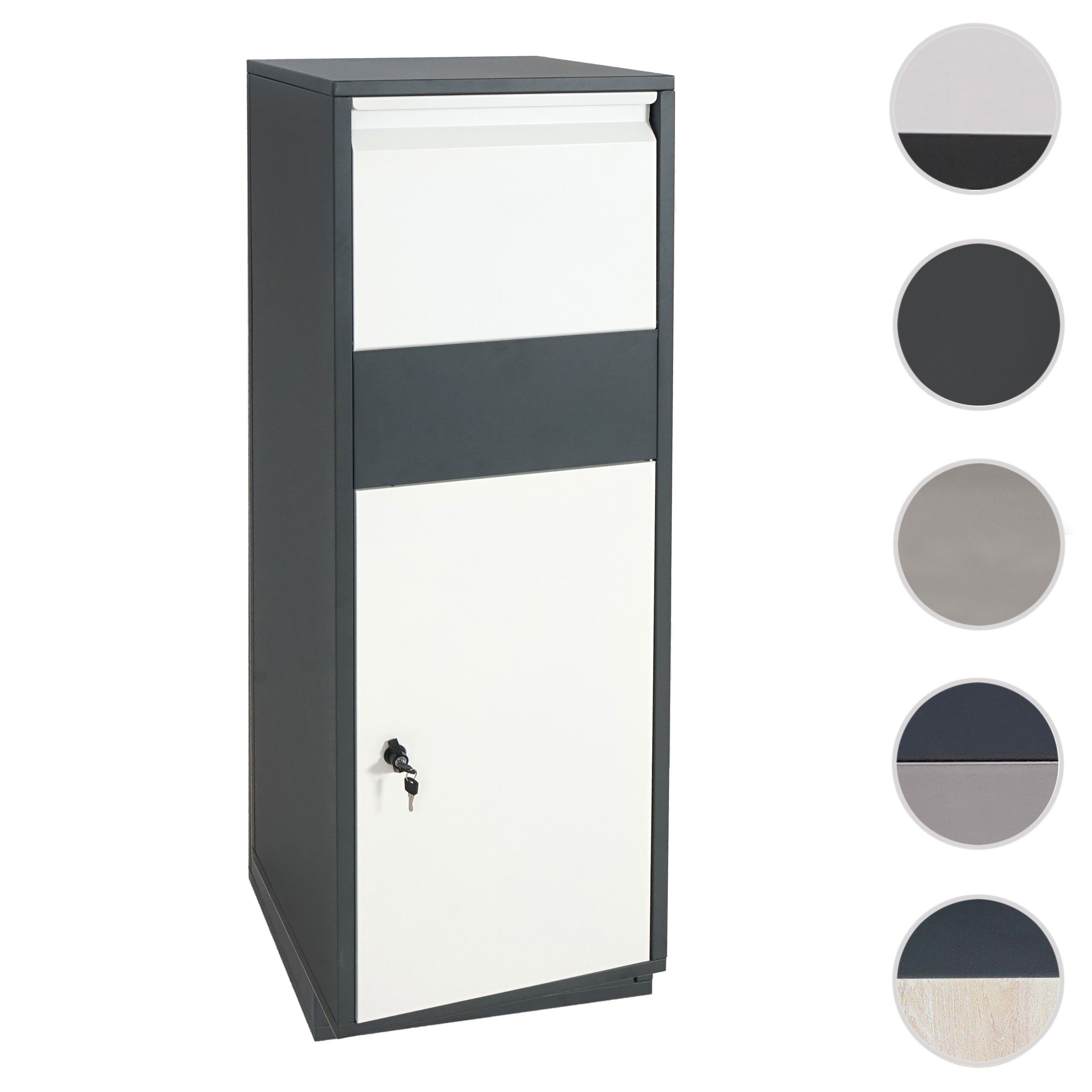 MCW Standbriefkasten MCW-G80-P (1-St), Am Boden fixierbar, Leichte Paketentnahme, Gewicht (ca): 24 kg
