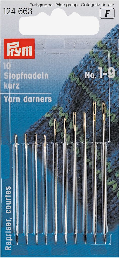 Korte stoppenåler nr. 1-9 10 stk/pakning stål