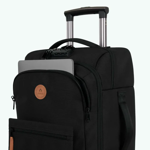 Small Berlin Black 4-Wheel Soft Suitcase