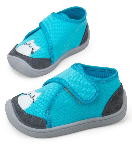 bar3foot Elf ~ Pascal Slipper ~ Katze Türkis