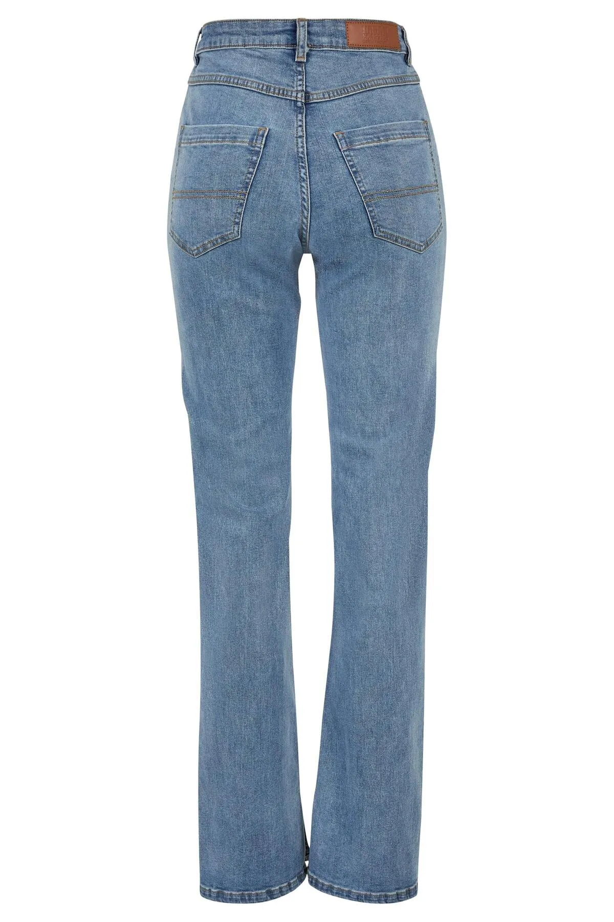 Urban Classics  Damen Ladies Highwaist Straight Slit Denim Pants