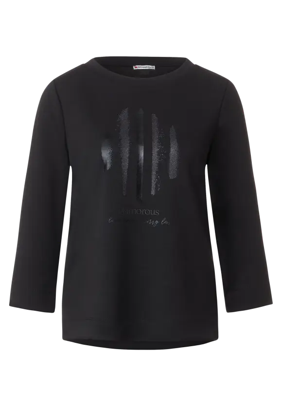 Street One Shirt mit Glitzer-Print