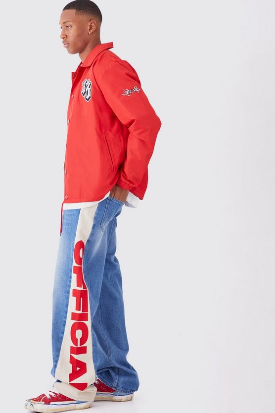 Nylon Coach-Jacke mit Aufnäher