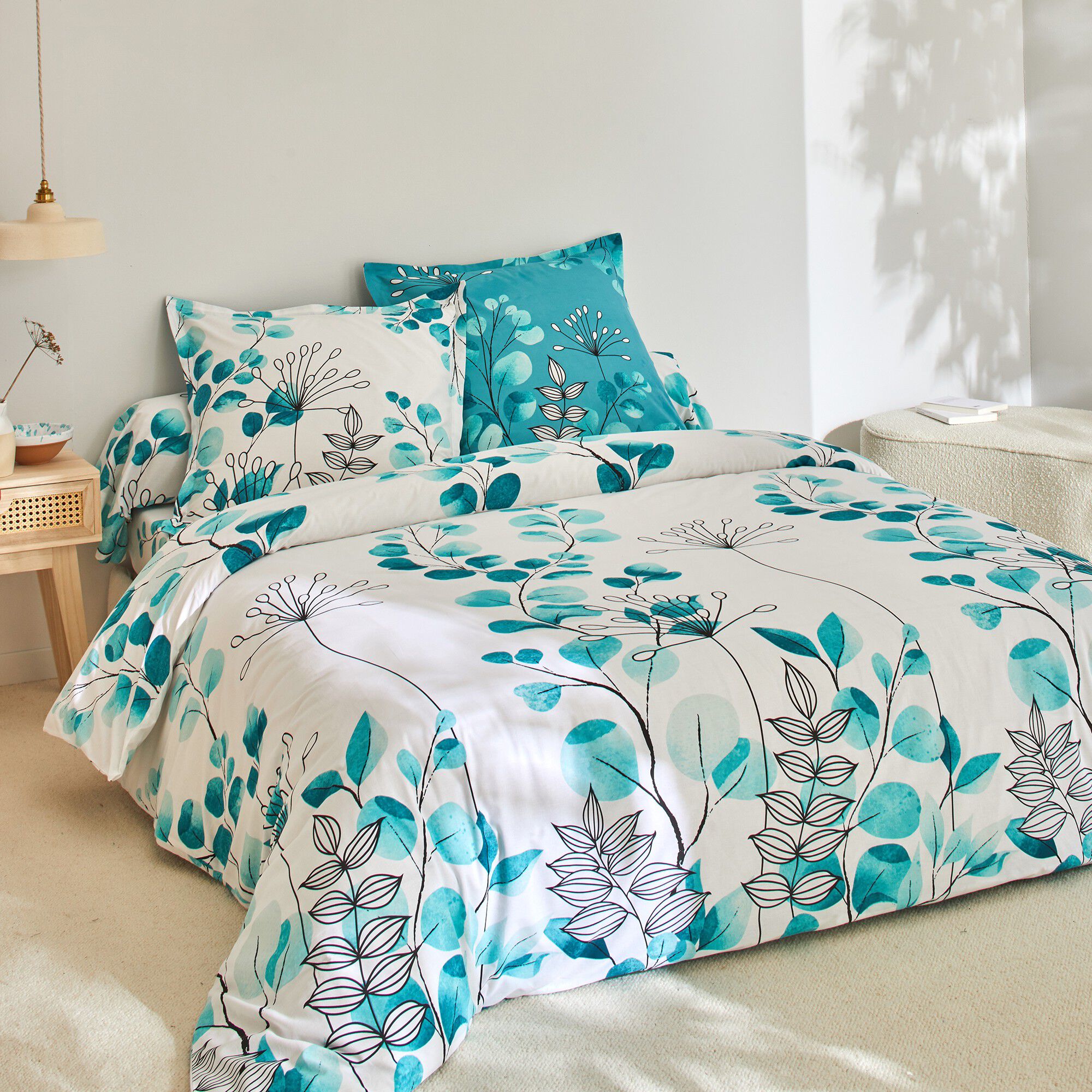 Linge de lit Danae en coton imprimé