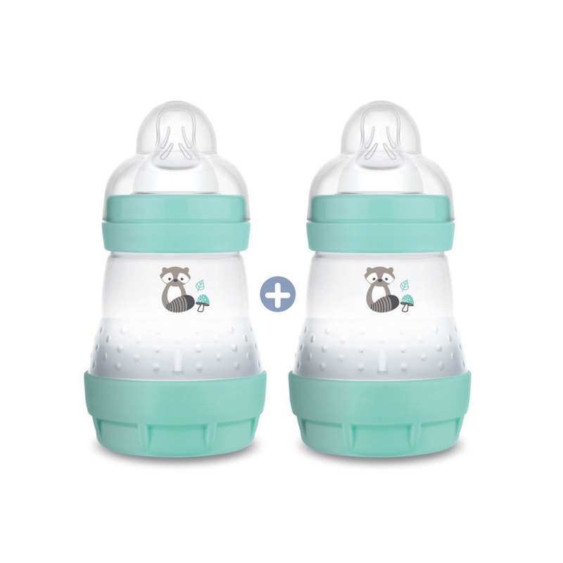 Lot de 2 biberons Easy Start anti-colique 160 ml Aqua MAM