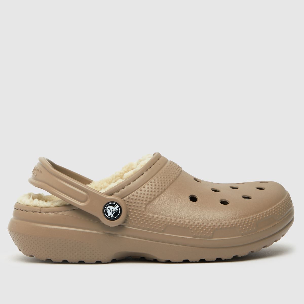 Crocs klasszikus bélelt klumpa szandál bézs és barna színben