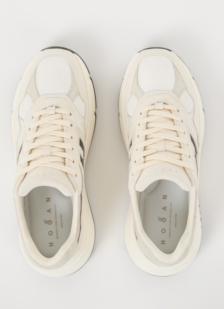 Buty sportowe Hogan ze zamszu z detalami z siateczki