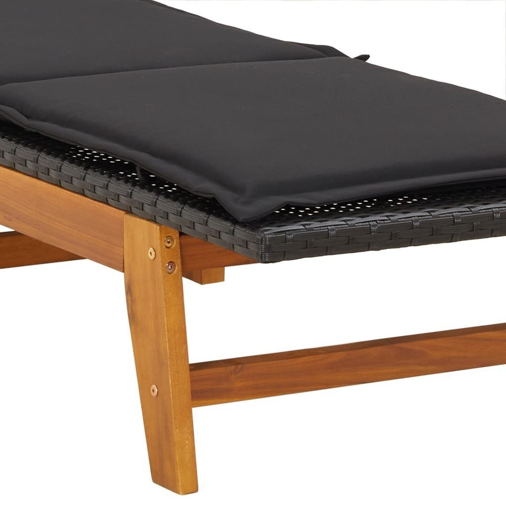 vidaXL Gartenliege 3-tlg. Garten-Lounge-Set Poly Rattan & Massivholz Akazie, 1 St.