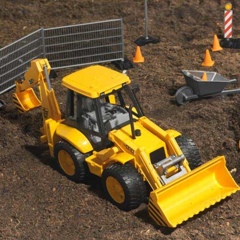 Tractopelle de chantier à 2 fourches Bruder