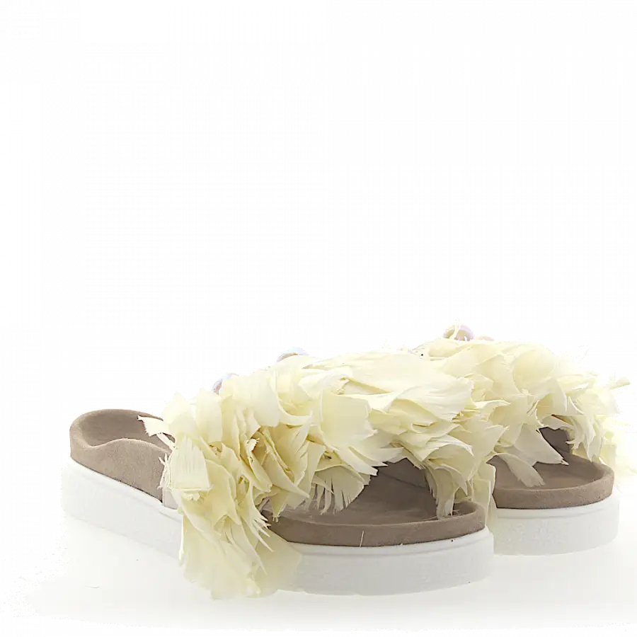 INUIKII - Sandalen Kalbsleder Perlen weiß - weiß
