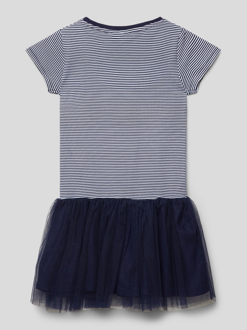 Minikleid mit Streifenmuster in marineblau