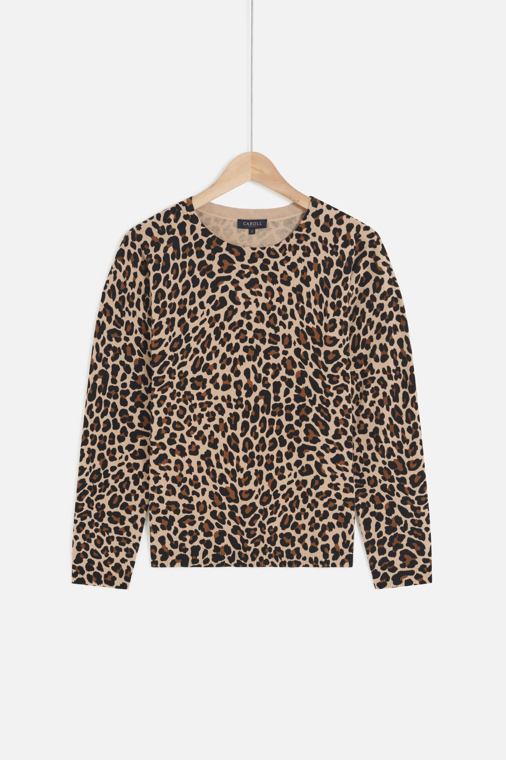 Pull mado marron cognac femme