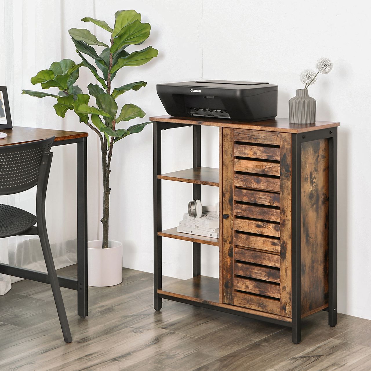 Vasagle Sideboard mit 3 offenen Ablagen 70 x 30 x 81 cm (L x B x H)