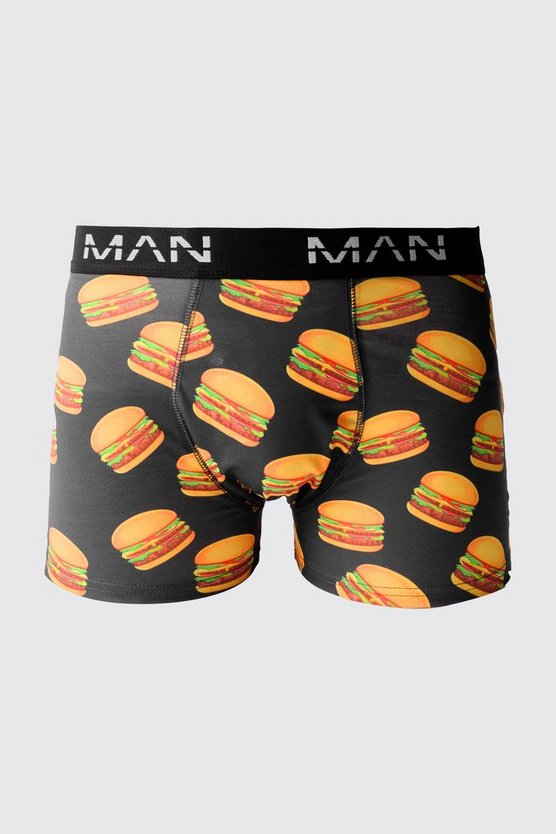 Boxershorts mit Man Burger-Print