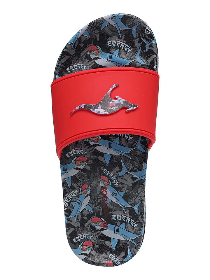 Kangaroos Pantoletten in Rot/Blau günstig kaufen