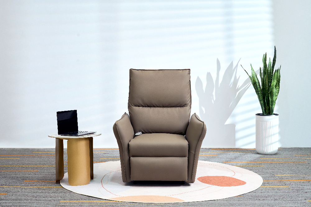 Happy Home Elektrischer Schaukel- und Massagesessel mit Heizfunktion, Beinanhebung & Airbag HWP74-BRN braun