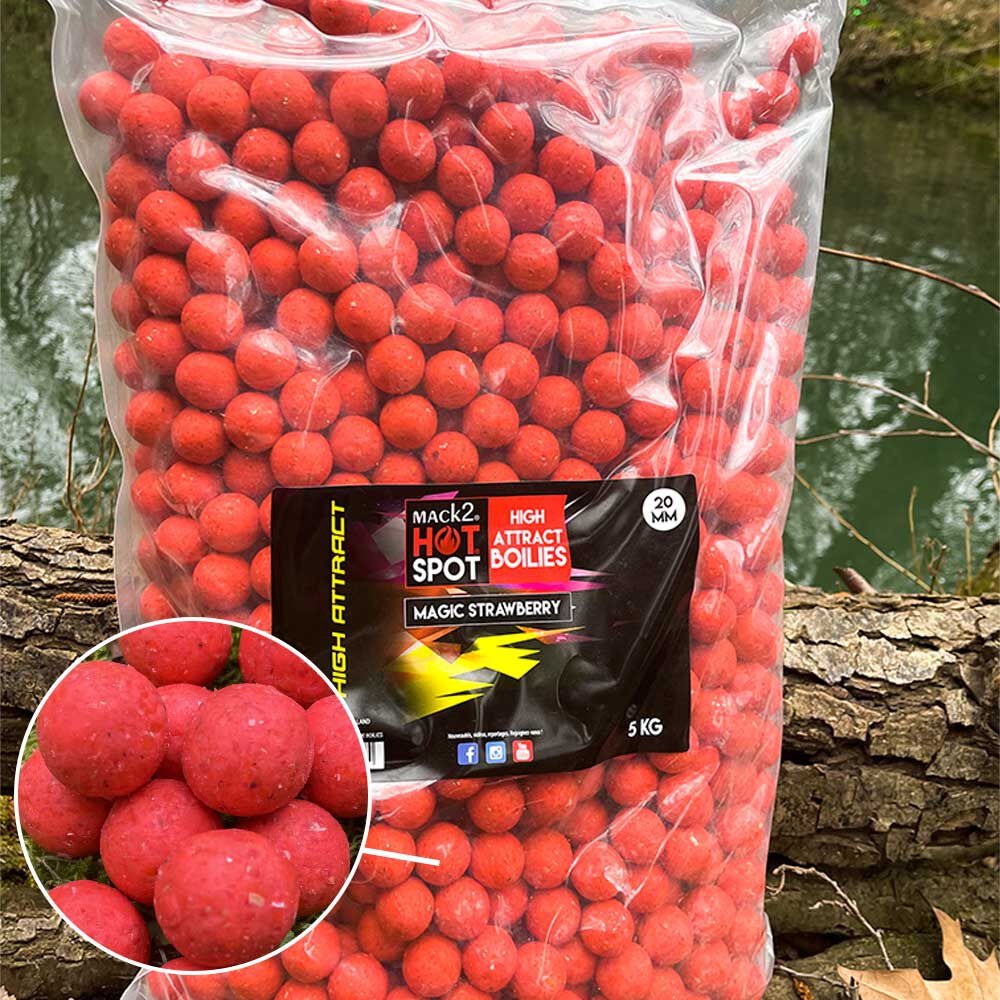 Mack2 High Attract -mansikkaboilies 20 mm 5 kg