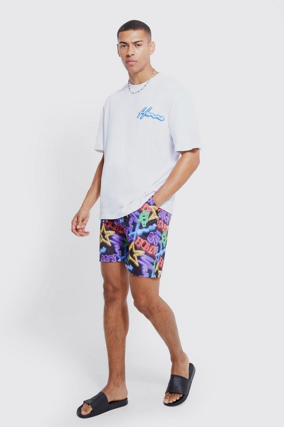 Oversize Homme T-Shirt & Badehose