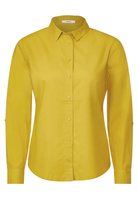 CECIL Unifarbene Baumwollbluse
