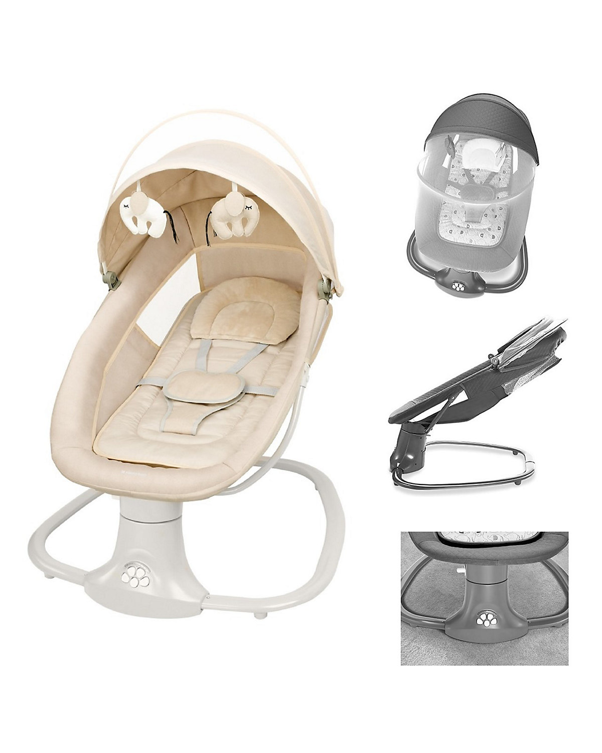 Babywippe Winks 2 in 1 Stuhl Moskitonetz Timer Musik Babywippen