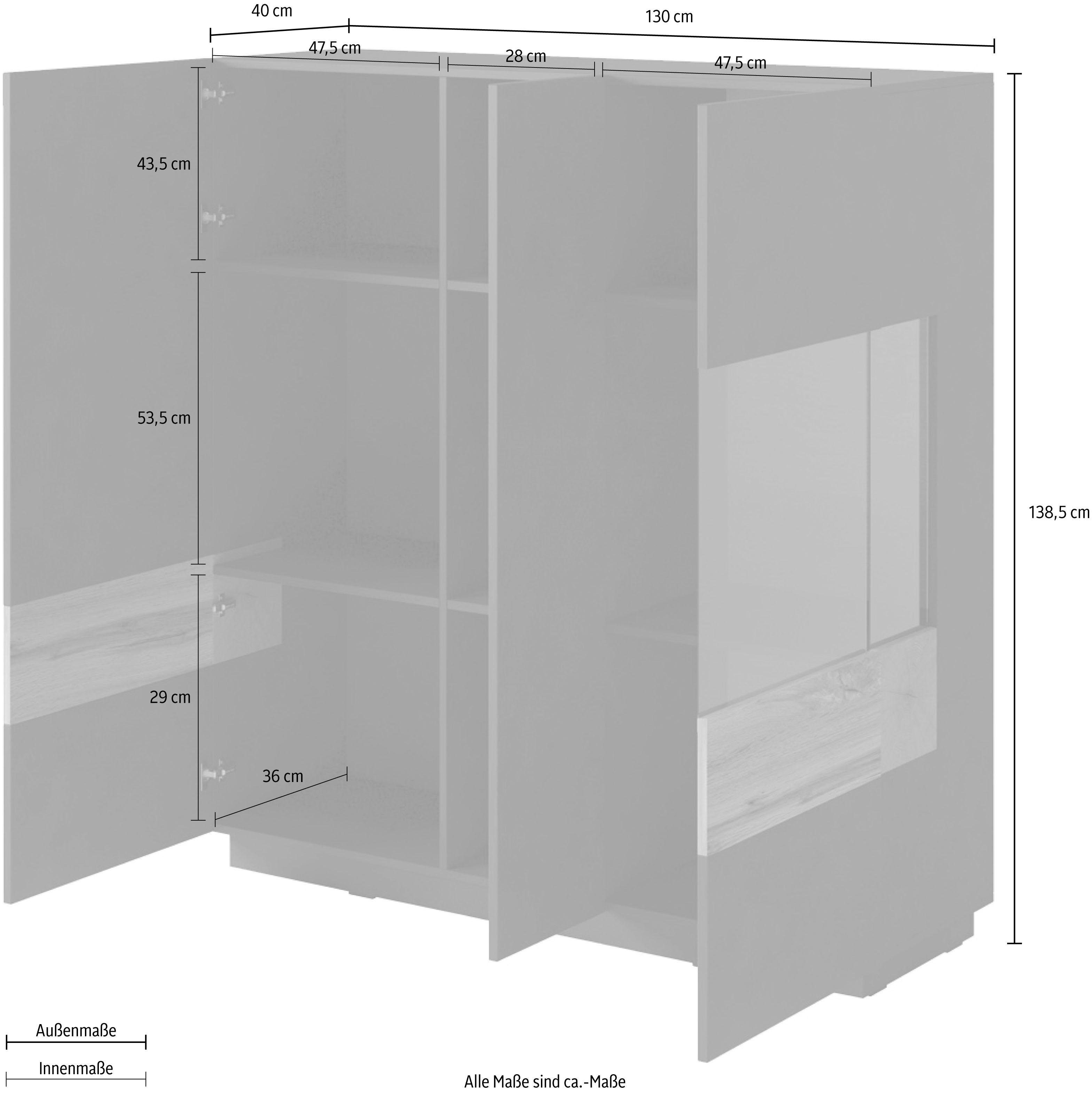 Helvetia Sideboard SILKE, Breite 130 cm