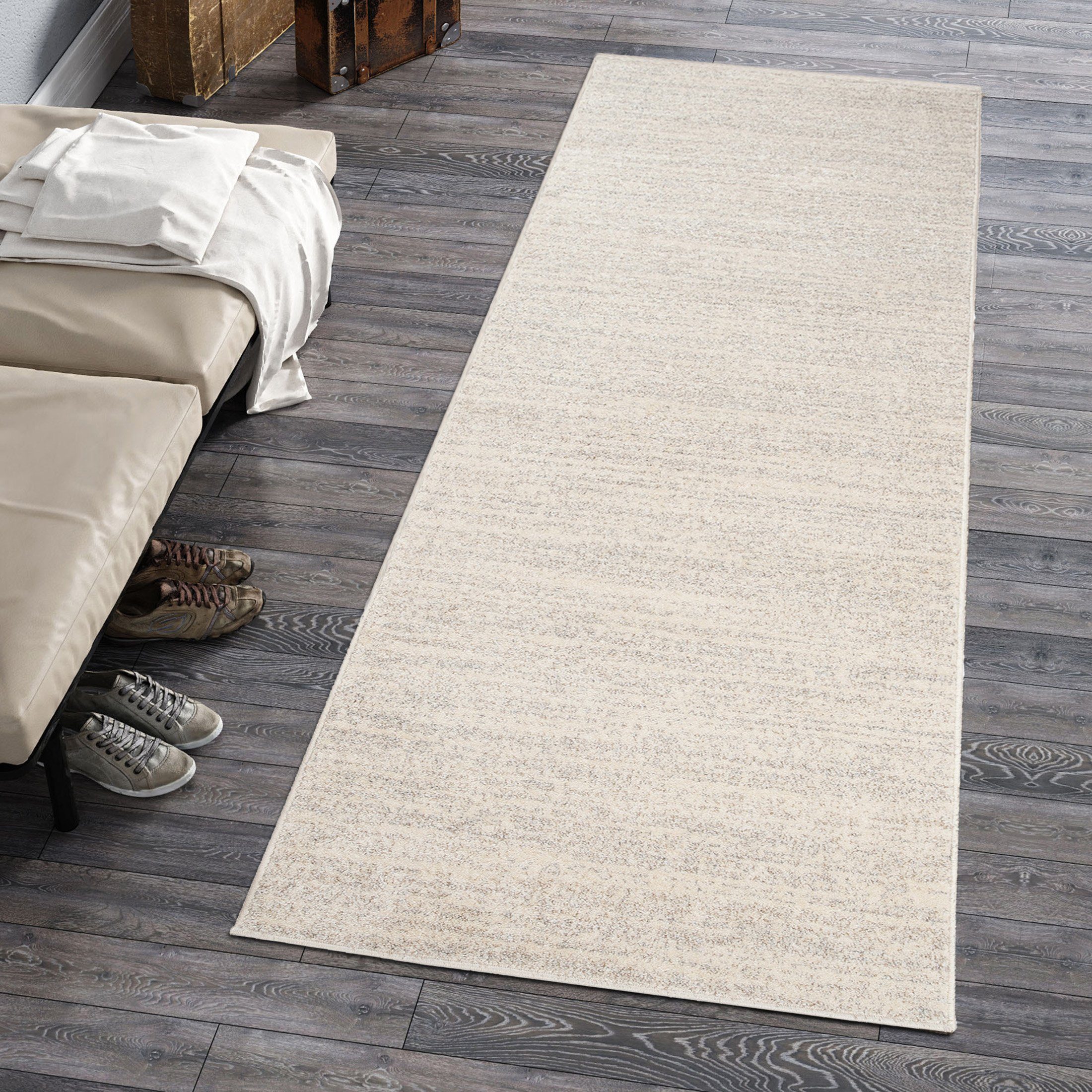 Läufer Läufer Flurläufer Einfarbig für Vorzimmer, Küche - Creme, Mazovia, 70 x 100 cm, Kurzflor, Meterware, Höhe 10 mm, Kurzflor - niedrige Florhöhe