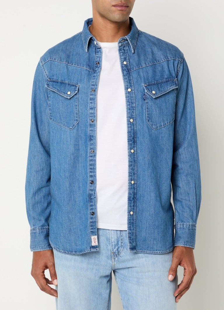 Sobretudo jeans Levi's Longhorn com bolsos no peito