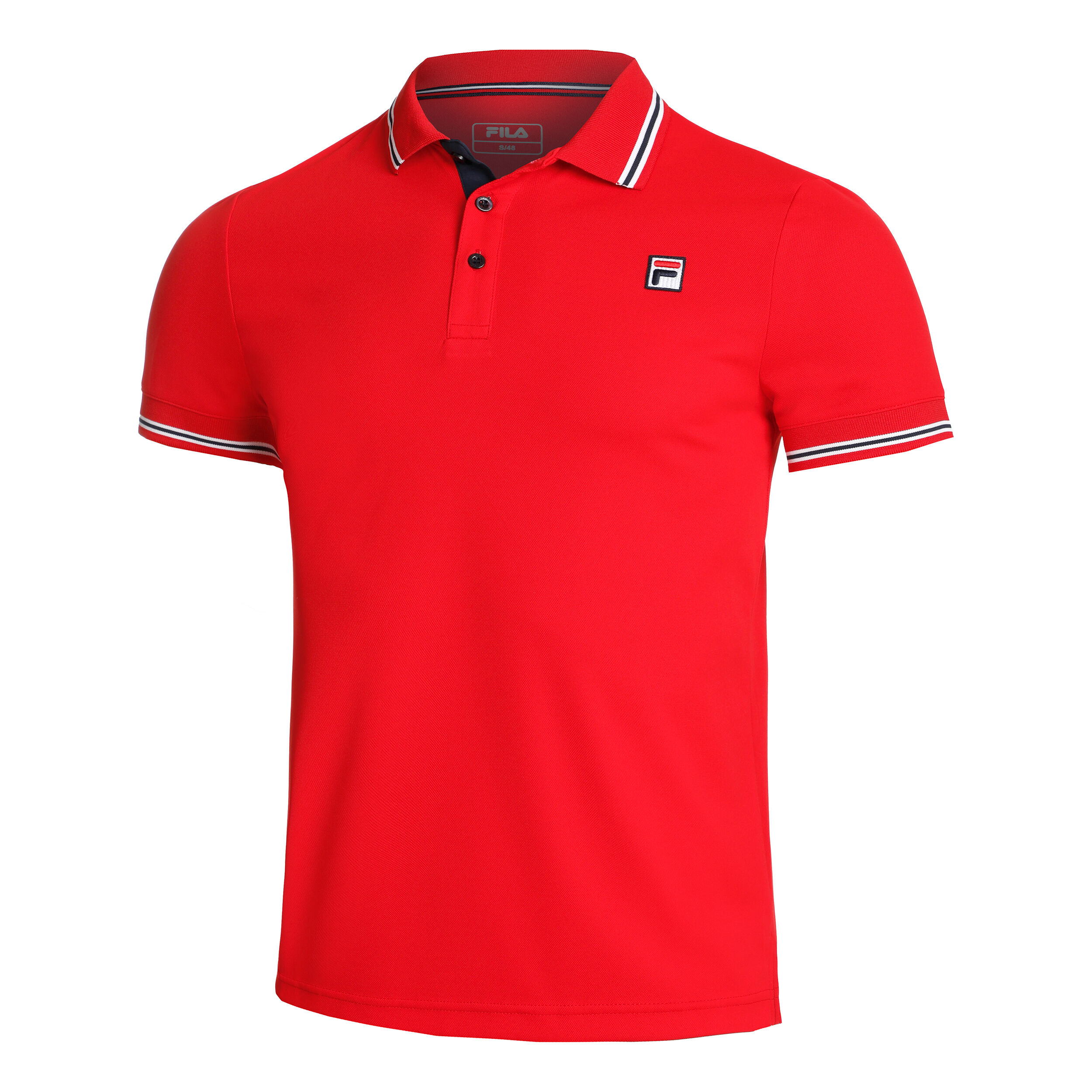 Piro Polo Herren - Rot, Weiß