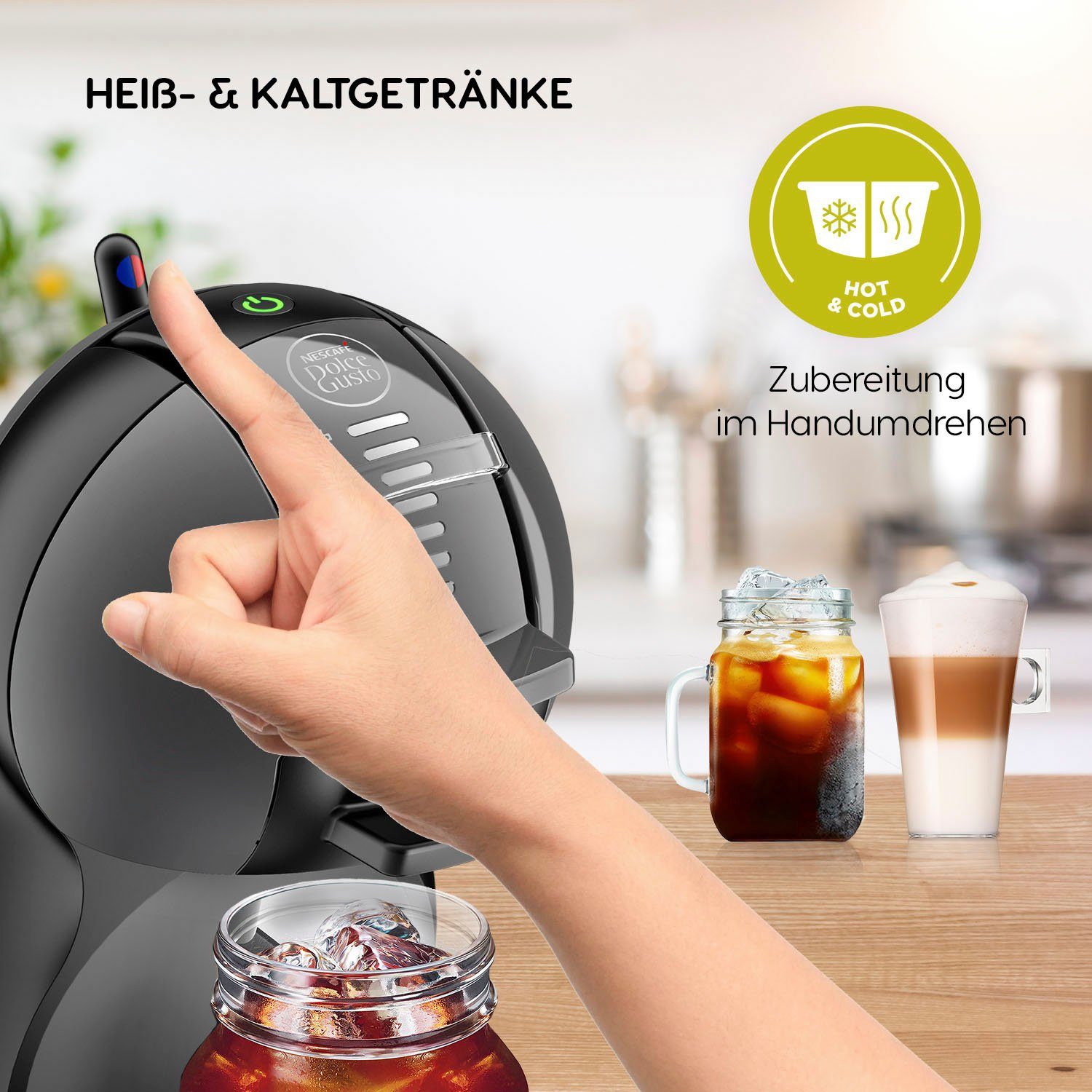 NESCAFÉ® Dolce Gusto® Kapselmaschine KP1208 Mini Me, samtige Crema, Play & Select-Funktion, automatische Abschaltung