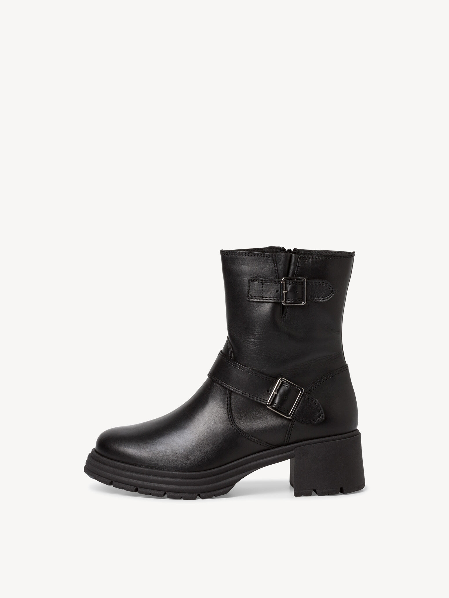 Bottine en cuir - noir